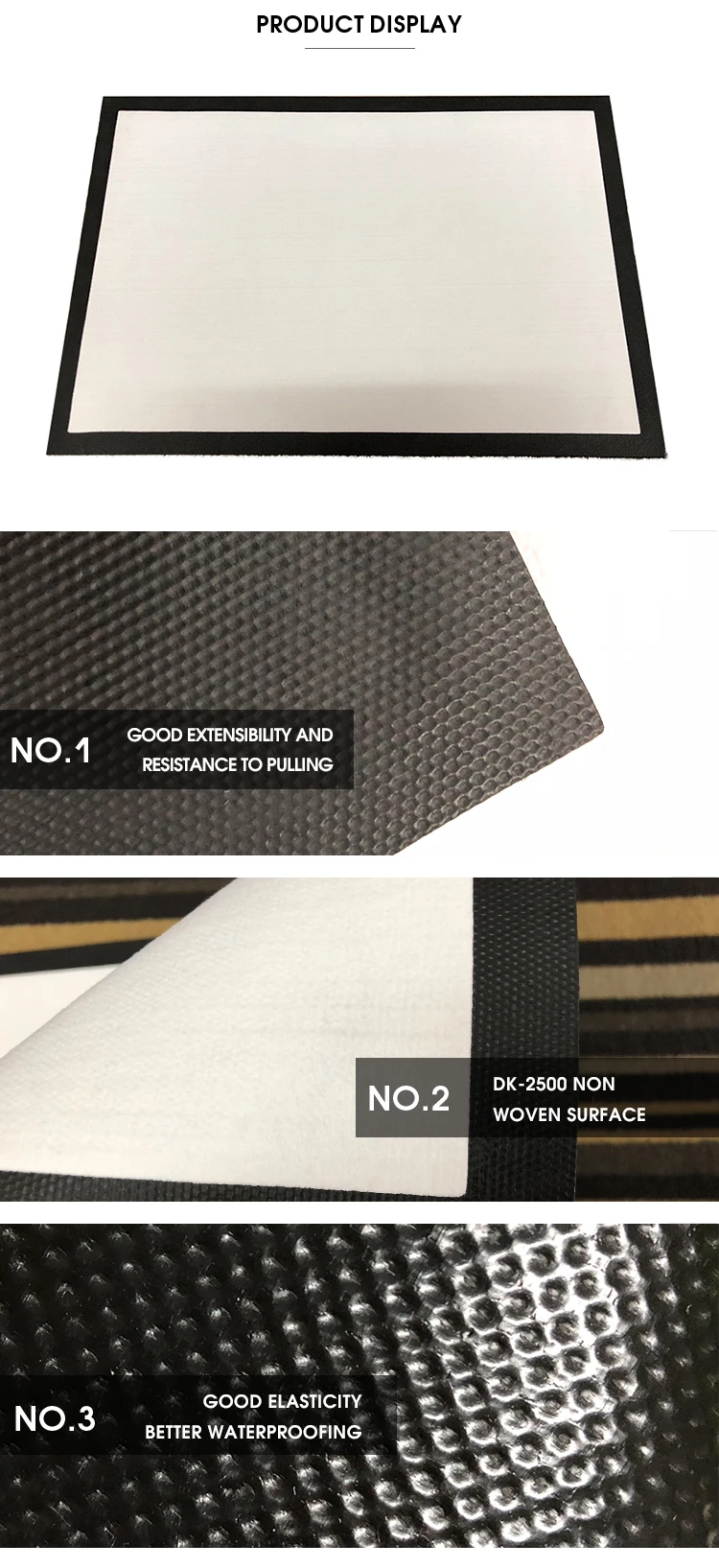 Customized Digital Print White Blank Sublimation Door Floor Mat Outdoor