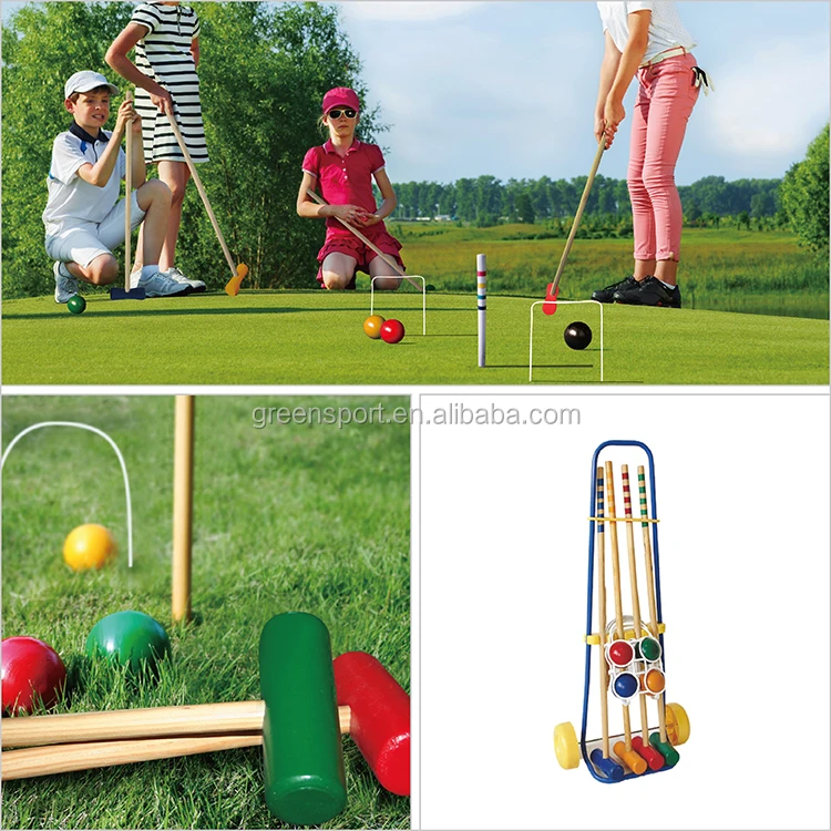 Hot Seller Wooden Croquet Set Croquet Bolas Croquet Game Set Outdoor