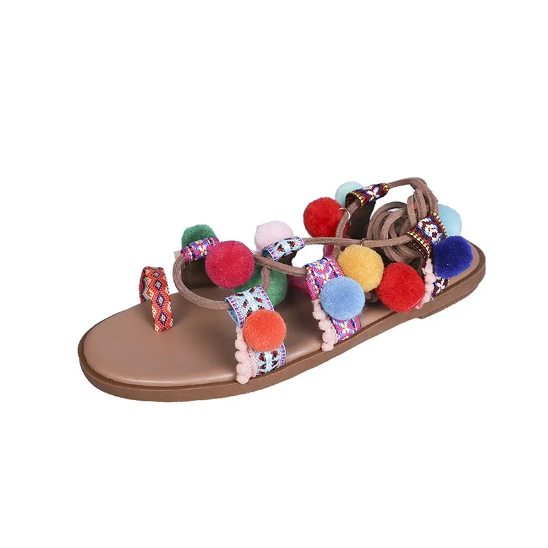 pom pom jelly sandals