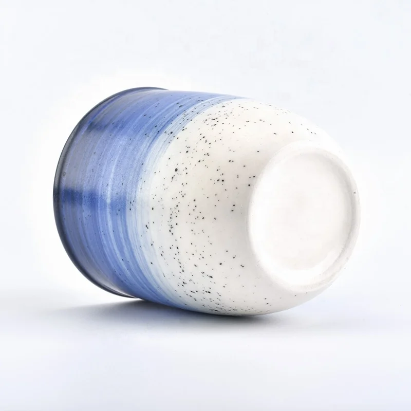 Personalized hand painting ceramic candle containers votive scented candle holders wedding decor