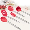 Newly sold FDA silica gel kitchenware 8-piece set of silica gel scraper, food holder, cooking spoon and kitchen kitchenware set
