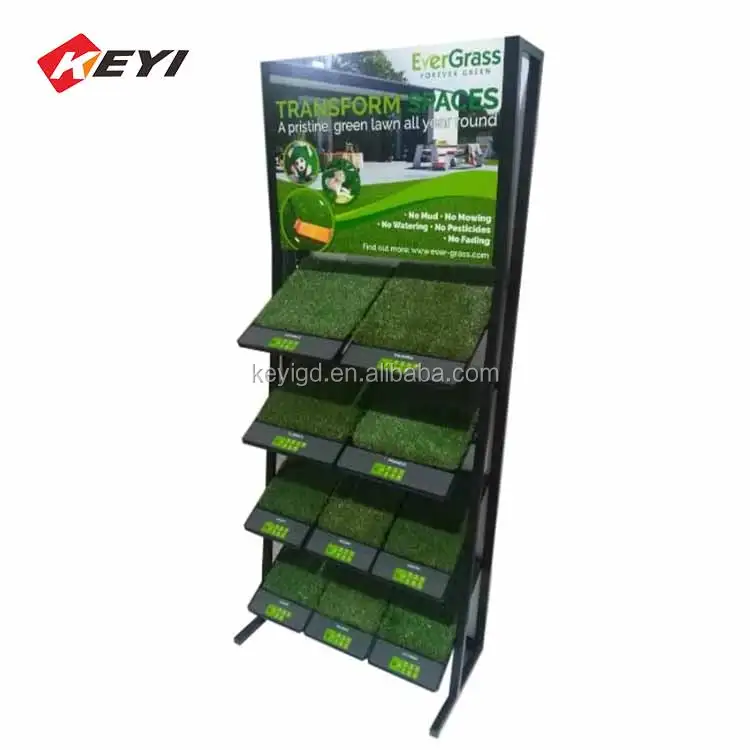 Waterfall Metal 10 Tier Artificial Grass Display Stand