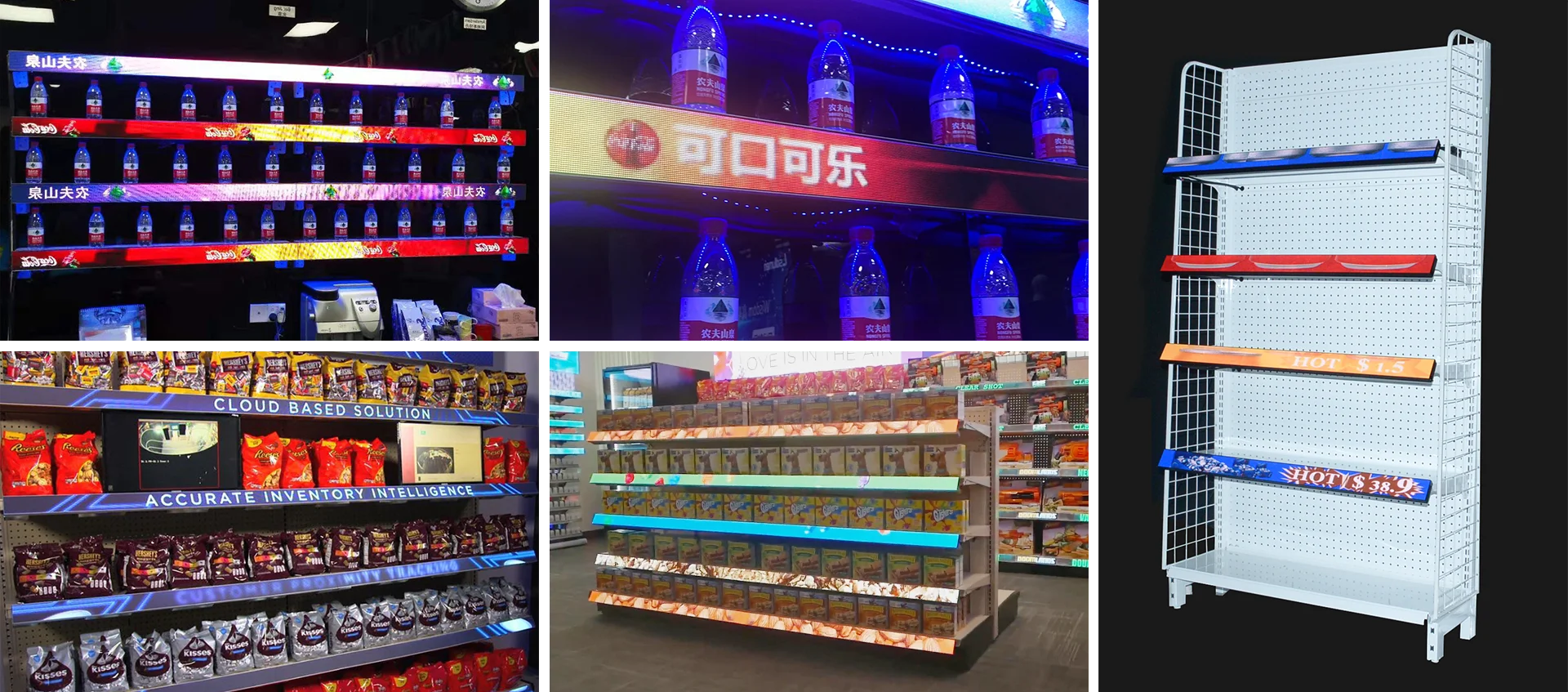 Pantalla P1.8 77cm 1.9 Screen Retail Display Shelf Led