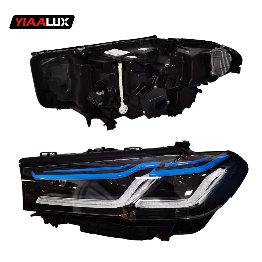 YIAALUX G30 headlight For BMW 5 series 2018-2022 G38 G30 LED Headlamp car upgrade M5 style laser headlight details