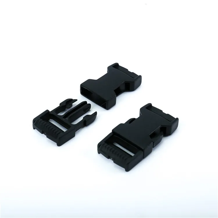 Factory direct selling for cord fastener rope clip lock white and black luggage slide strap buckles