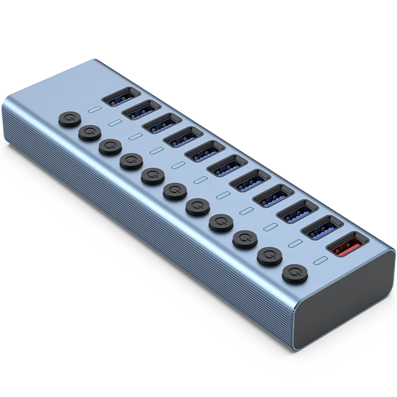 Pogo High Speed Usb 30 Hub 12 Ports Independent Switch 12w Each Usb