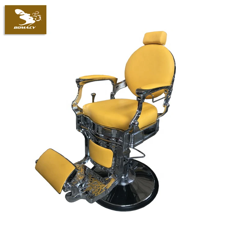 Bomacy High Quality Hair Salon Furniture Reclining Barber Chair Vintage Barber pink salon Chairs