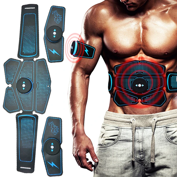 Abs Stimulator Muscle Toner Rechargeable Abdominal Toning Belt With 6