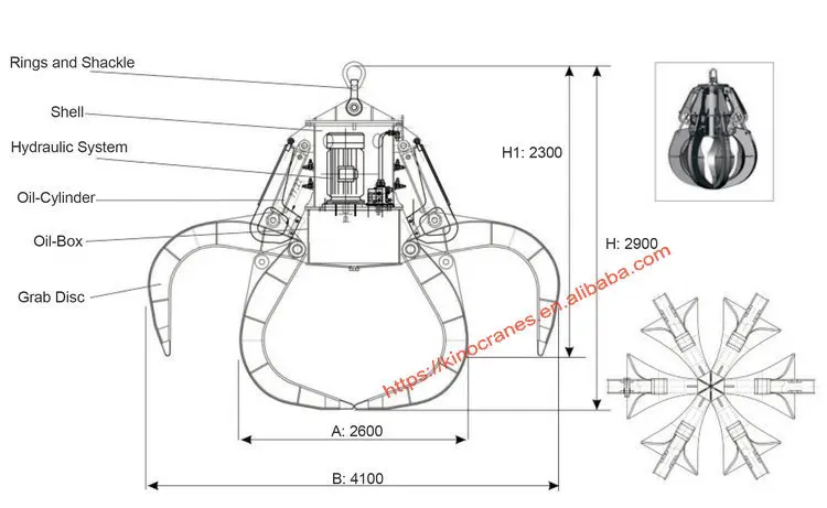 1.5MT hydraulic grabs