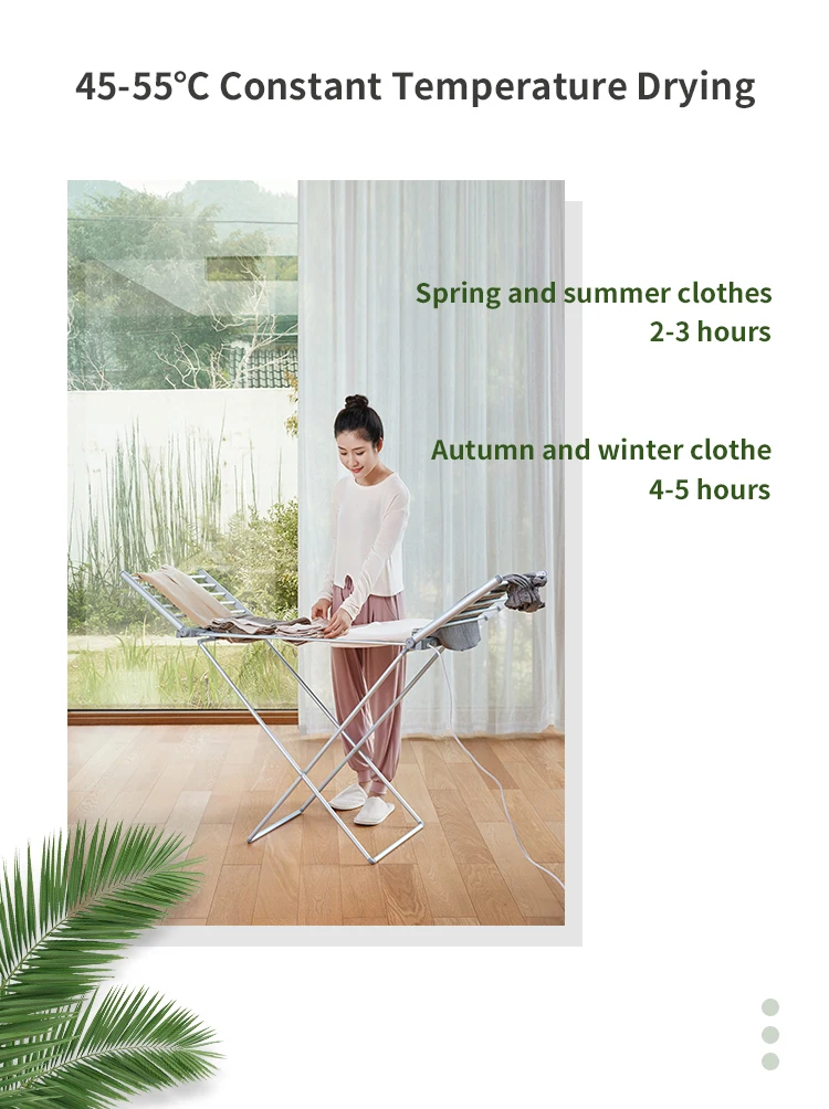 Portable Clothes Airer With Wings 230w Electric Heated Clothes Dryer
