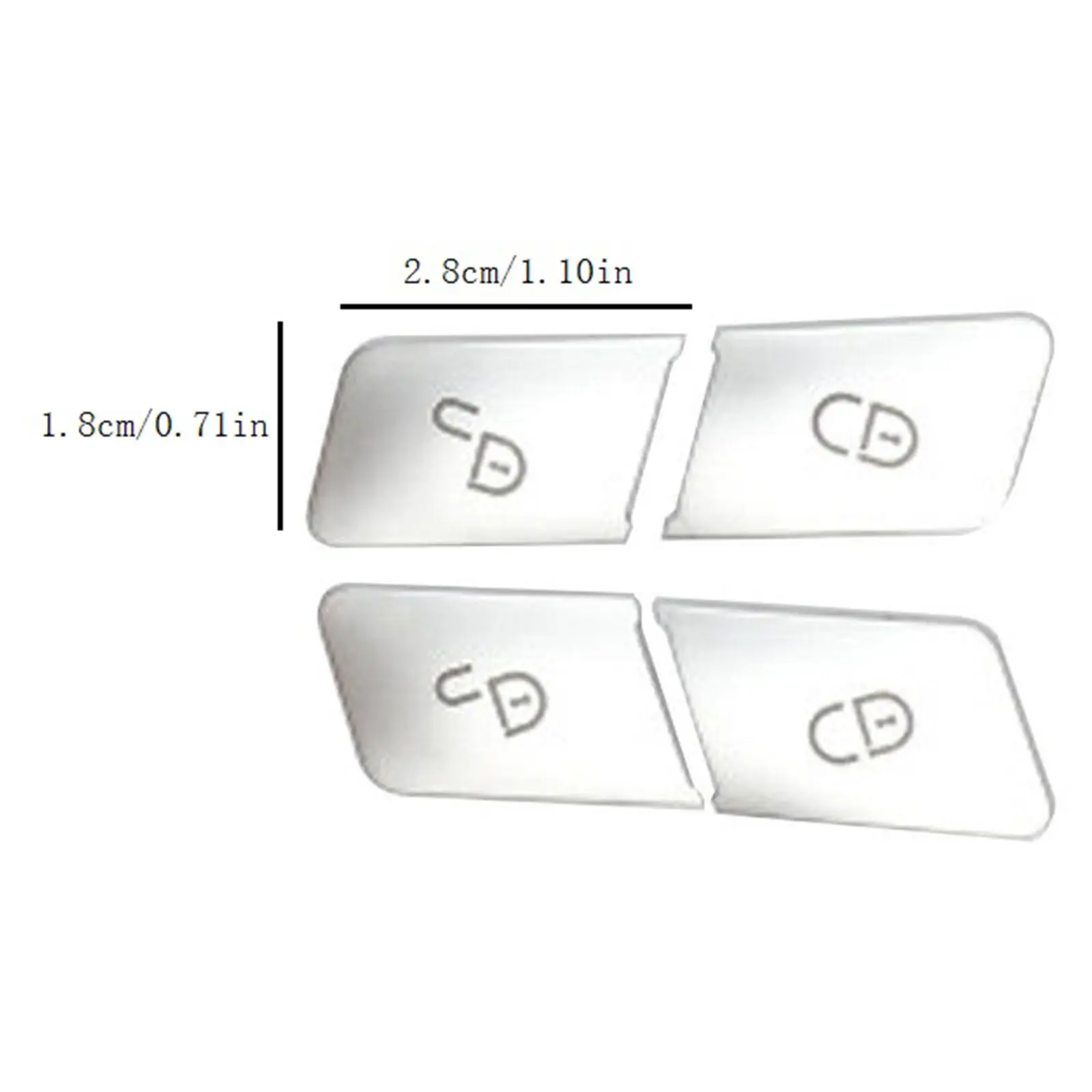 Car Door Lock Unlock Switch Button Trims Sticker for Mercedes Benz C300 ...