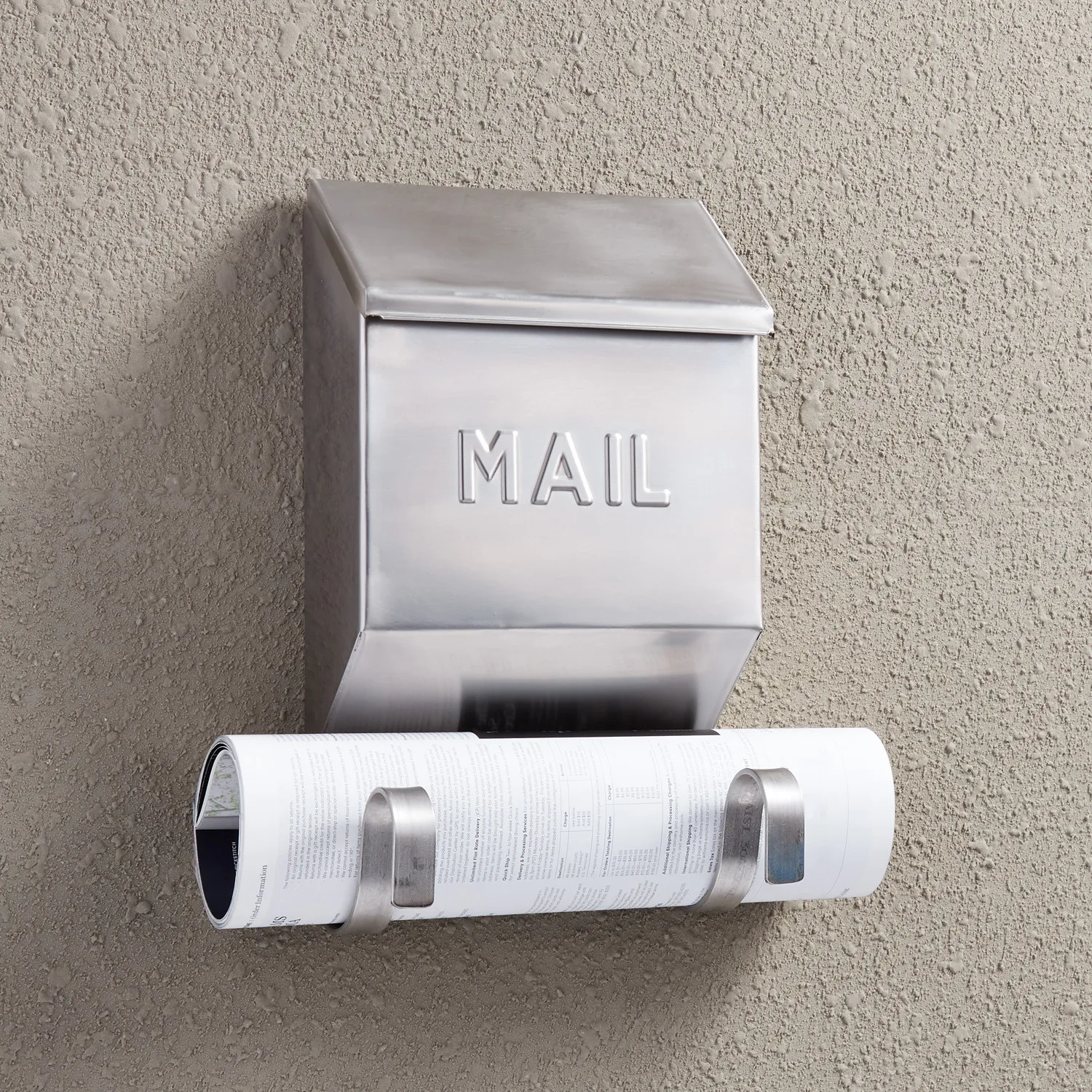 Modern Waterproof Outdoor Wall Mounted Aluminum/stainless Steel Mailbox