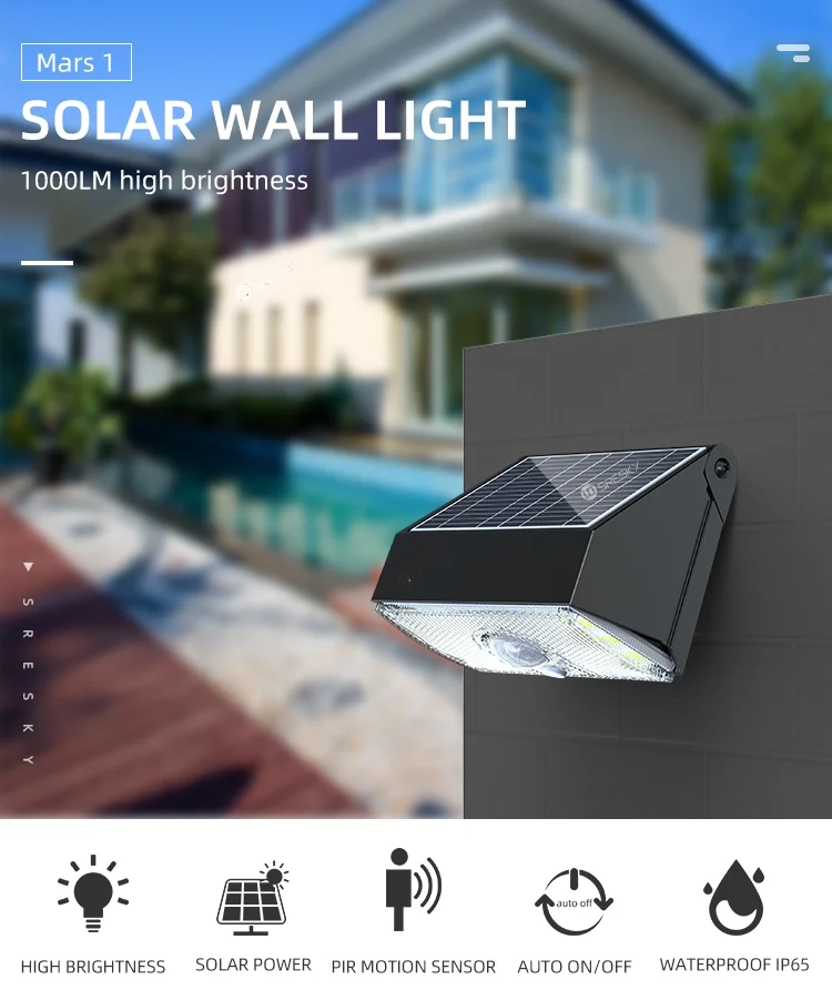 competitive price solar light security light PIR motion sensor Solar led outdoor security wall light