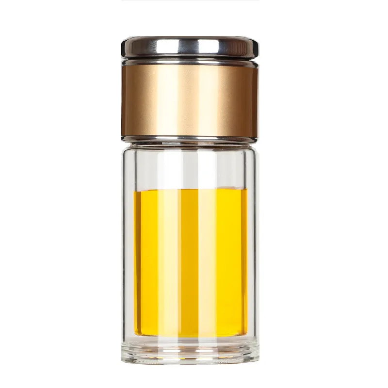 新设计分离沏茶水壶双壁泡茶器玻璃水瓶