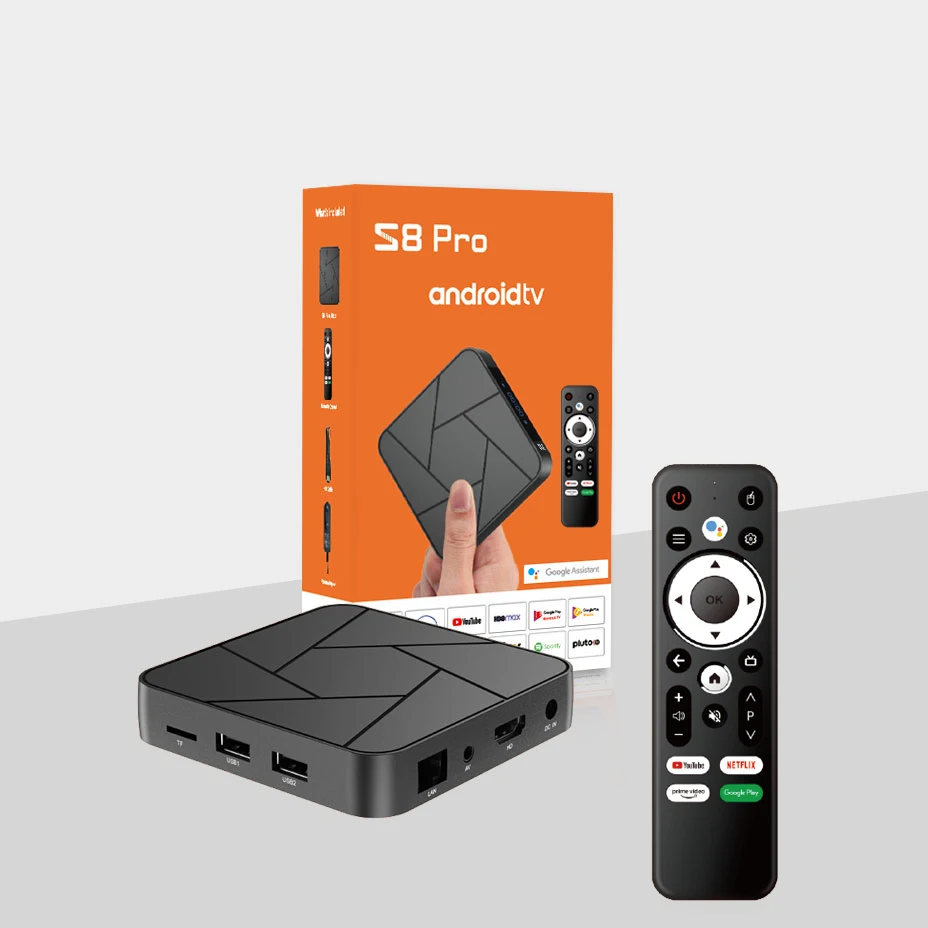 New 4K S8 Pro Android TV Box - Amlogic S905W2, 2GB RAM, Voice