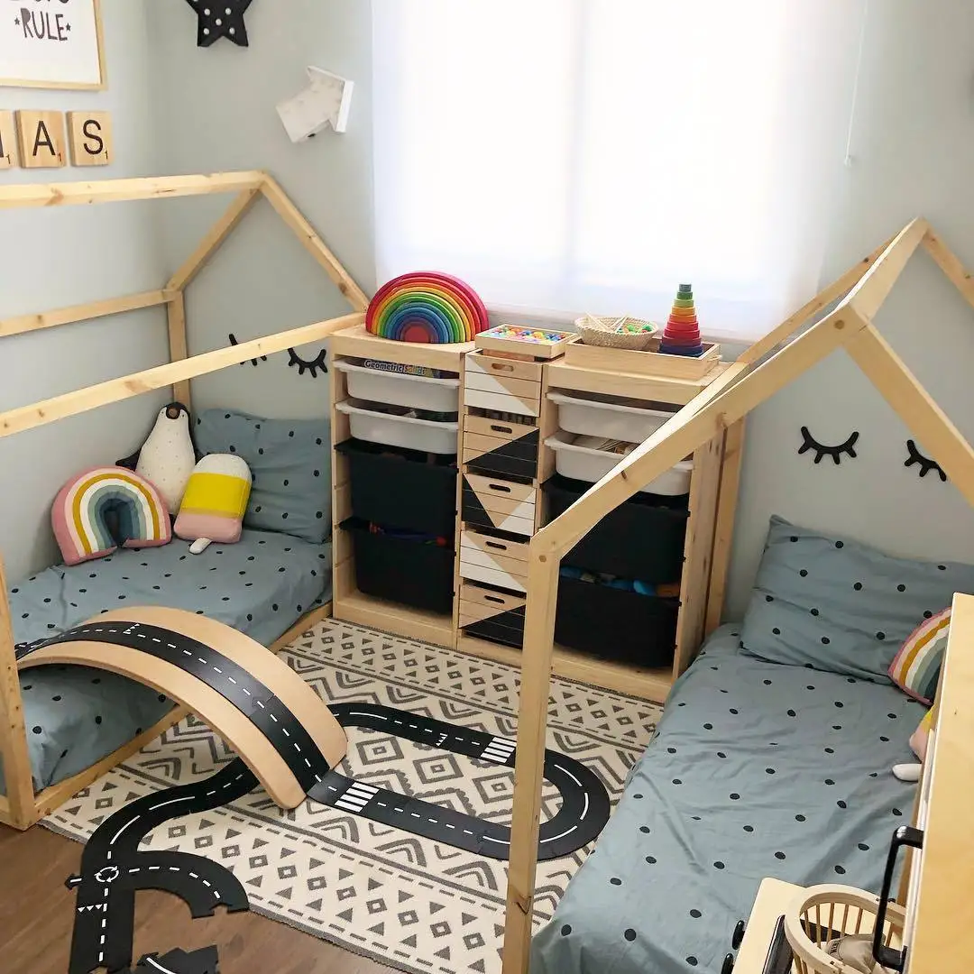 High Quality Cheap Modern Wood Kids Beds Solid Wood Furniture Children ...