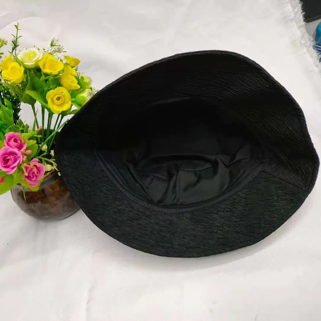 斗帽批发名牌斗帽纯色黑色荷边斗帽斗帽男士女士