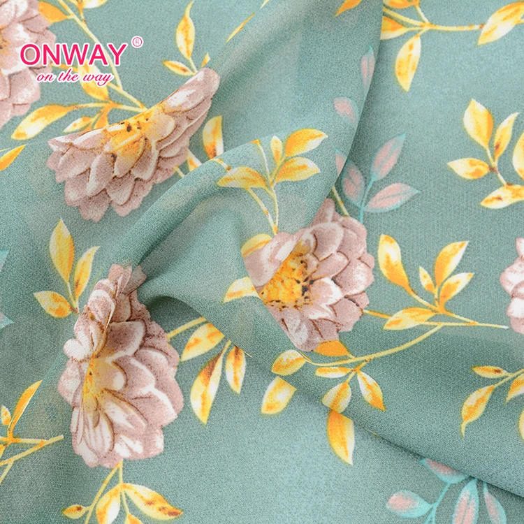 smooth floral fabric crepe