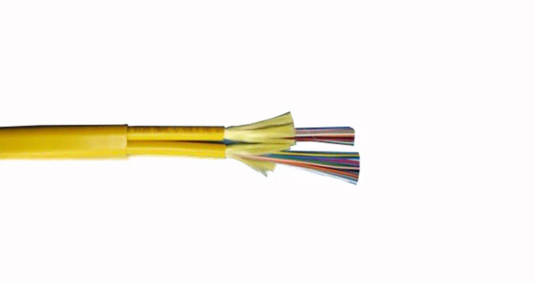 Indoor 24 Core Fiber Optic Cable Gjbfjh Distribution Flat Cable Optical ...