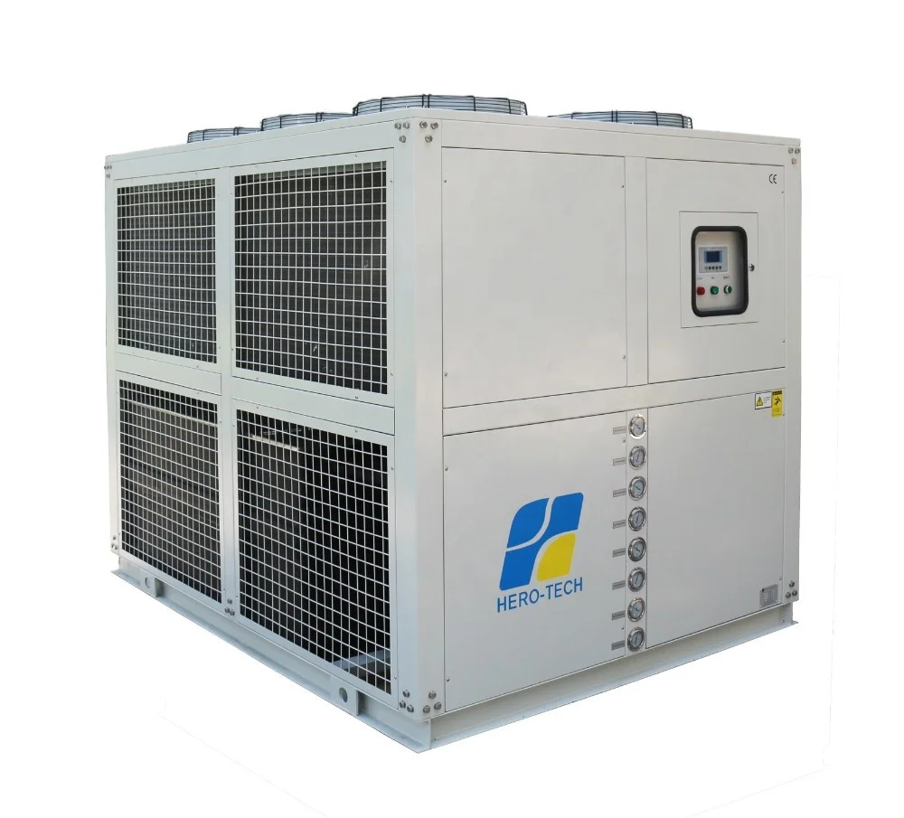 130kw 40hp Air Cooled Water Chiller Tank Coil Finned Coil+low Noise 