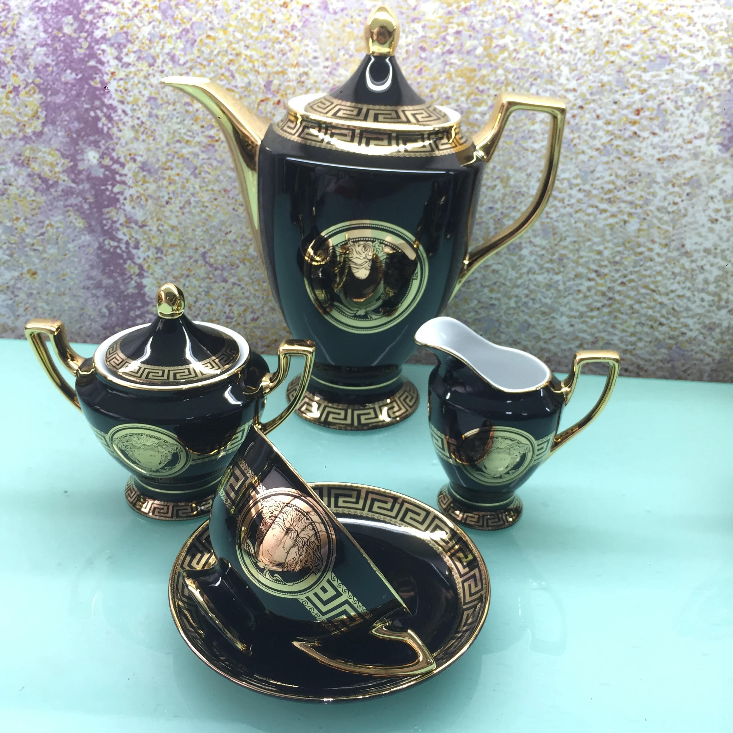 Black With Gold Dinner Ware Fine Bone China Dinner Sets Buy Dinner