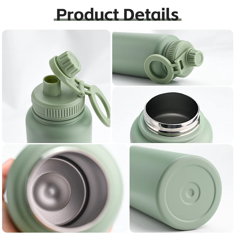 Custom 1L 32oz Double Wall Vacuum Flasks Insulated Stainless Steel ...