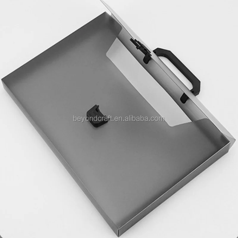 A4 Size Poly Pp Document Briefcase Folder Plastic File Organizer Box