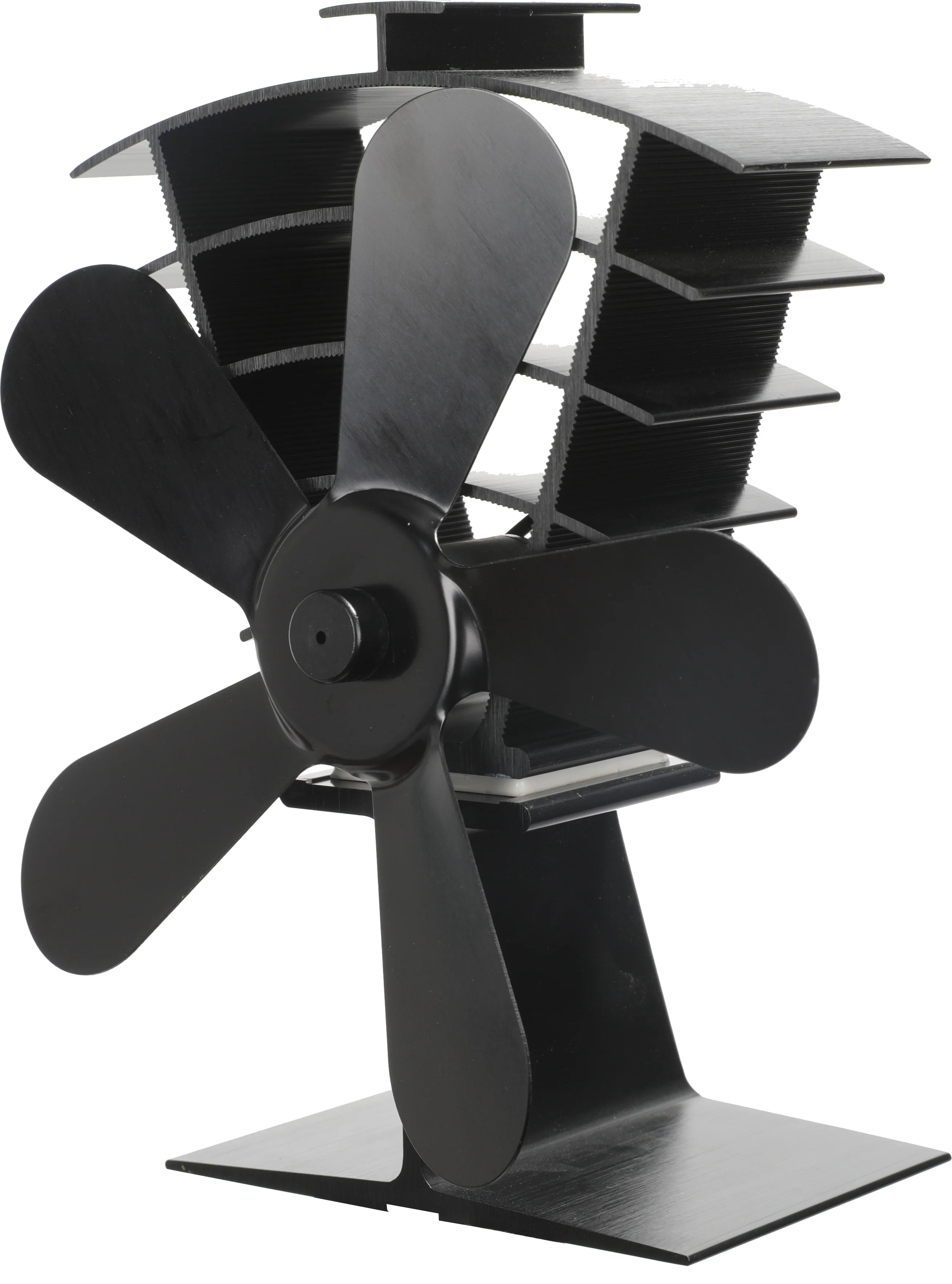 Freestanding Stove Top Fan Portable Mini Black Thermoelectric Fireplace