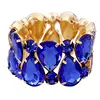 Women's Crystal Statement Bracelet Gift Idea Elastic Sparkle Stone Claw Bracelet Beaded Stone Stretch Bangle Bracelet for Women