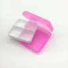 Eco-friendly 4 grids removable travel pill container with lid