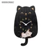 MDF Cartoon Style Black Cat Kids Sleep Trainer Clock