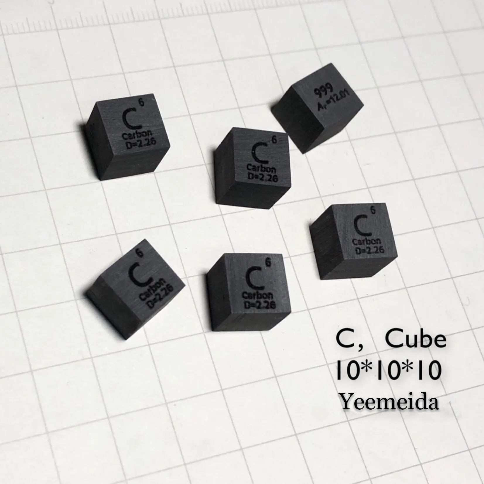99,95% 10mm Wolfram W Metall Tungsten Cubes Geschnitzte Element Periodensystem 