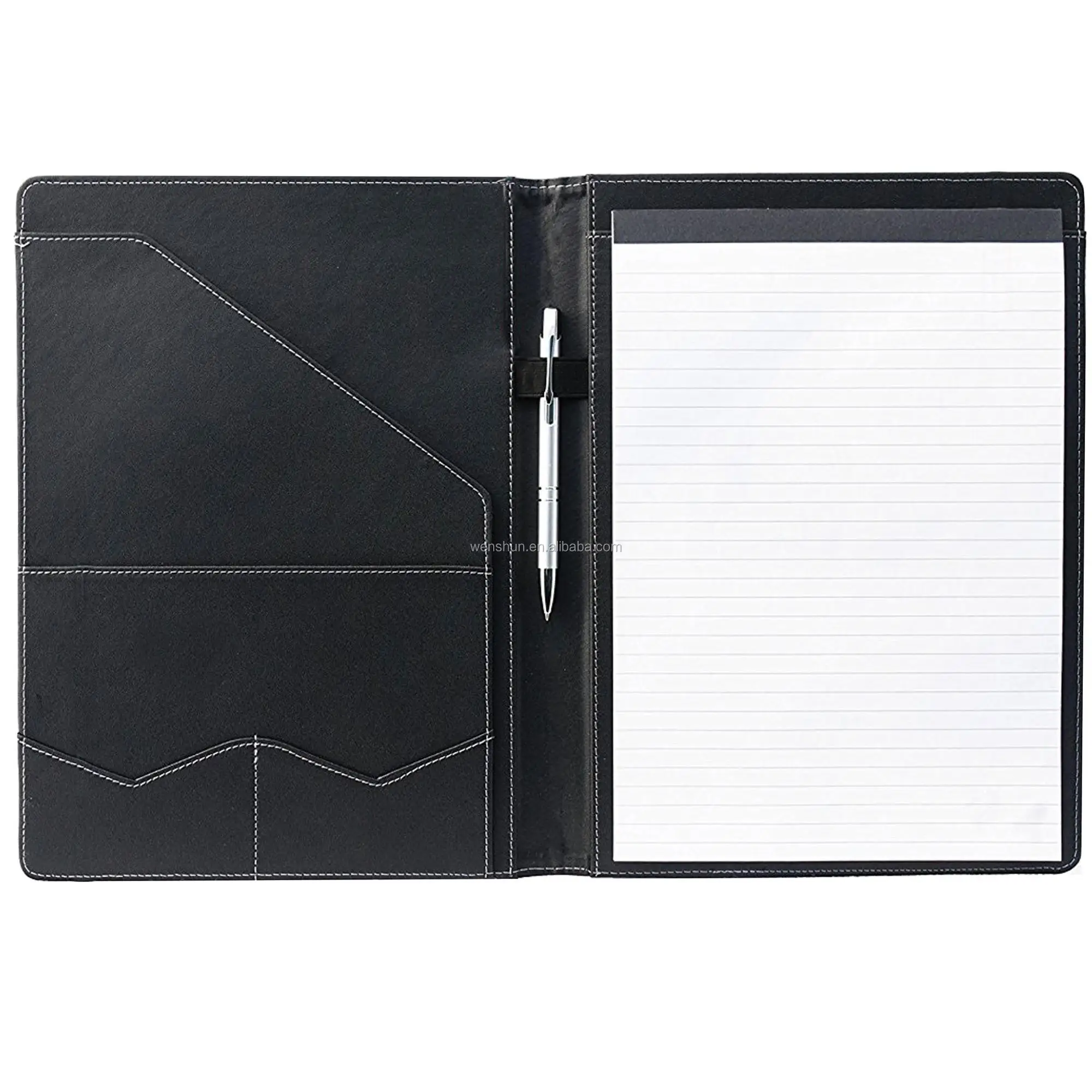 A4 Size Stylish Padfolio Custom Logo Faux Leather Padfolio Buy