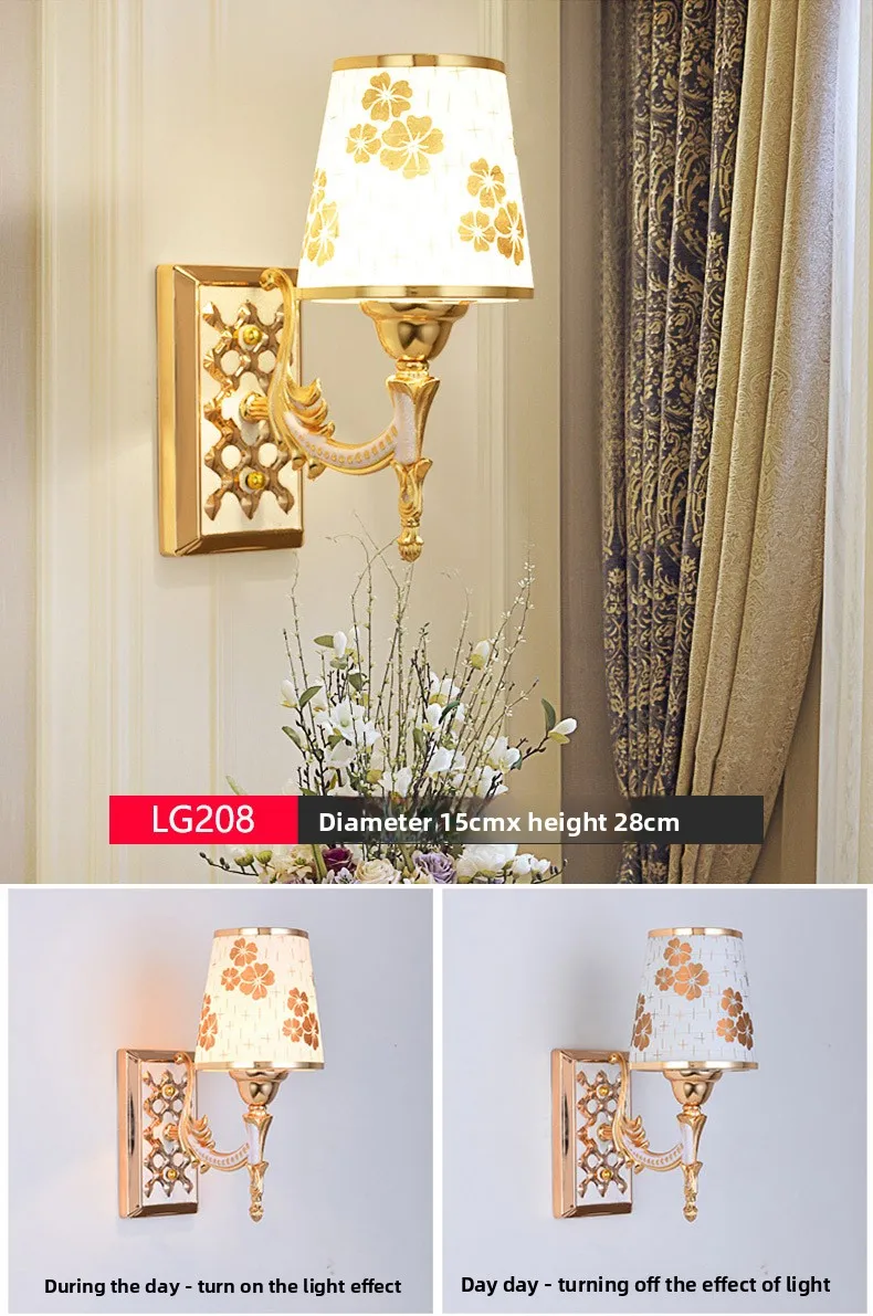 product modern simple led bedroom lamp golden iron body wall lamp for living room tv wall aisle staircase balcony bedside-27