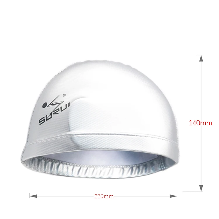 China Factory Cool White Maroon Latex Swim Caps