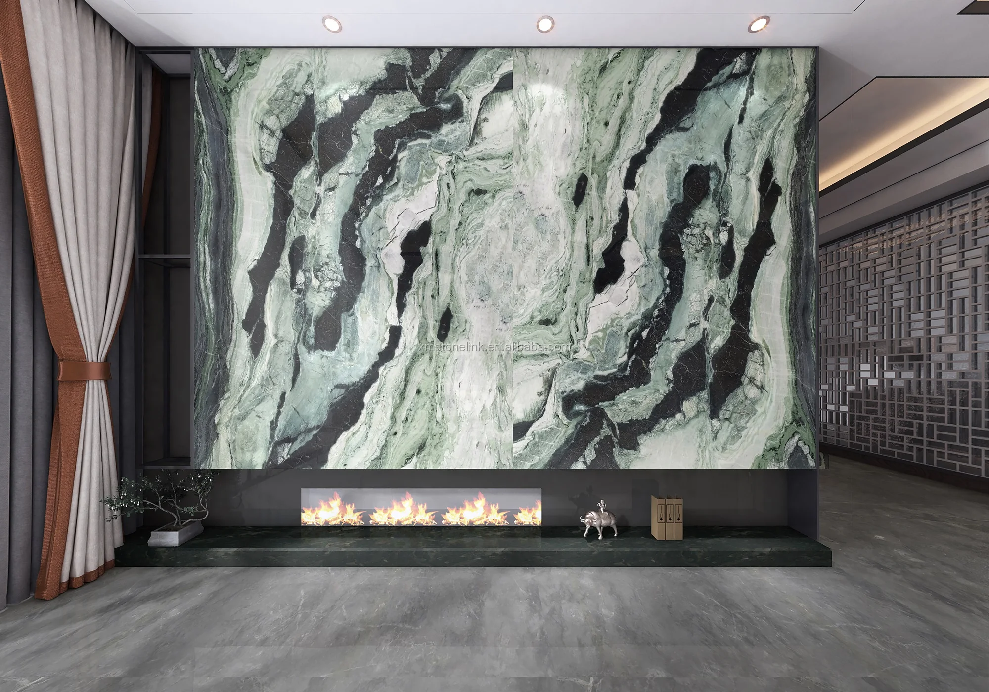 Green Marble Luxurious Interior Decoration Emerald Green Marble Tile ...