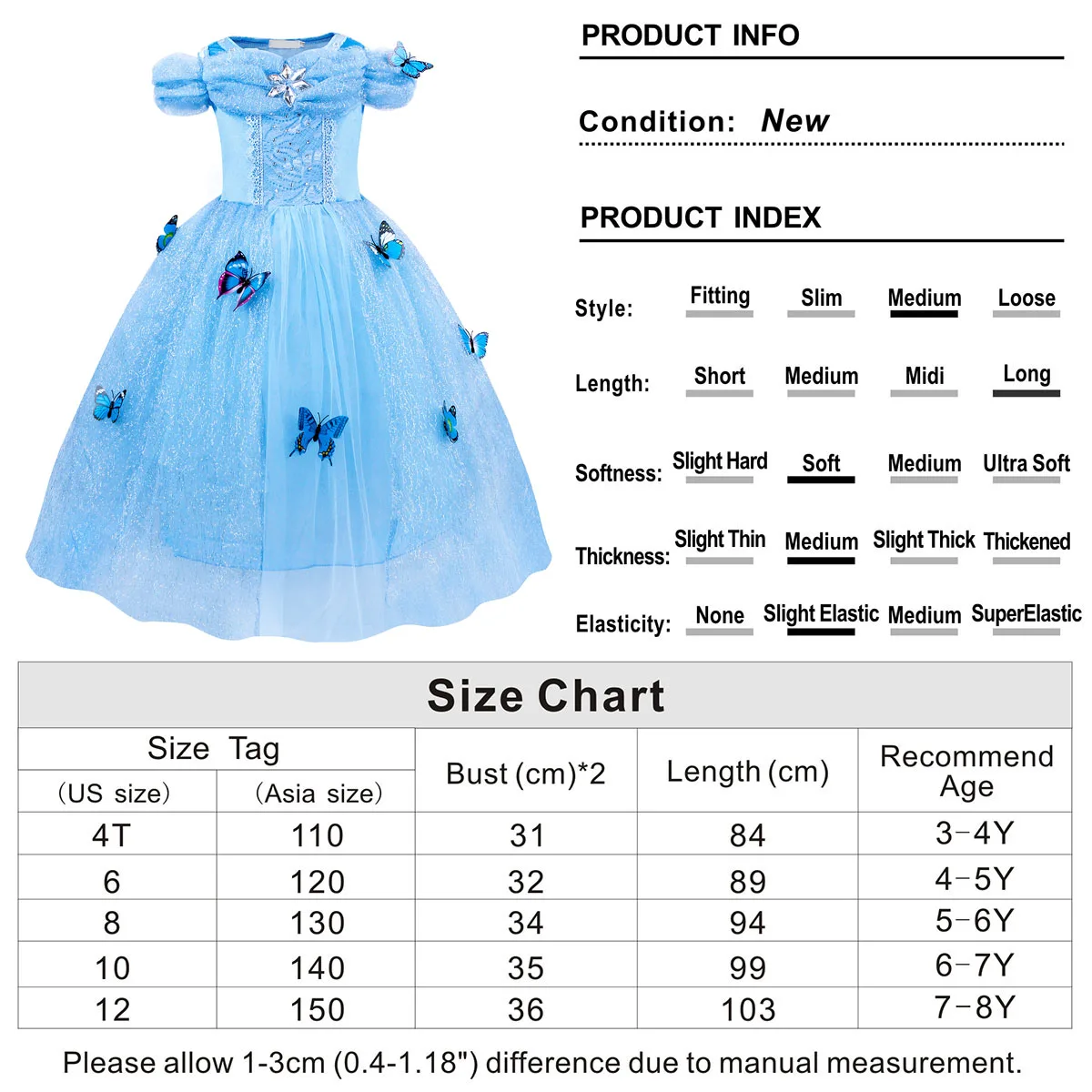 Summer Girls Casual Prom Dresses Kids Birthday Evening Cosplay Costumes ...
