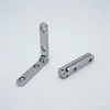 Factory supply 30 x 30mm high quality shiny silver metal L hinge for Jewelry boxes