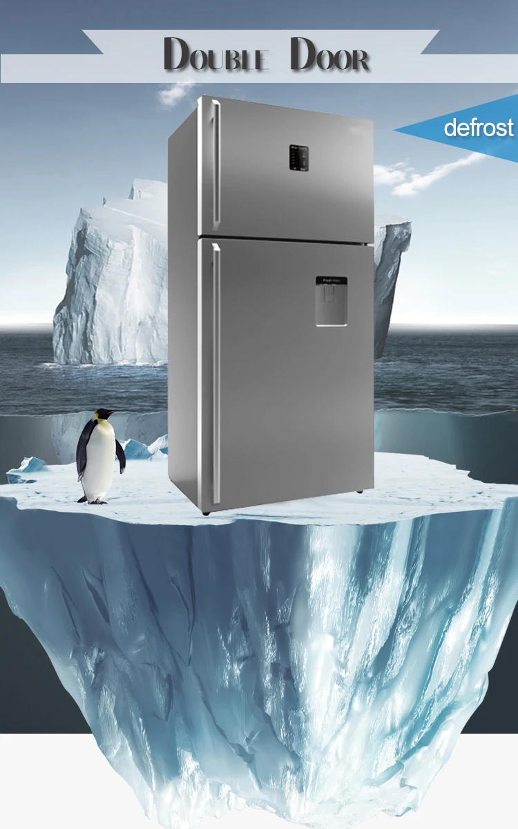 500l Electric Silver Home Fridges Double Door Refrigerators For Sale