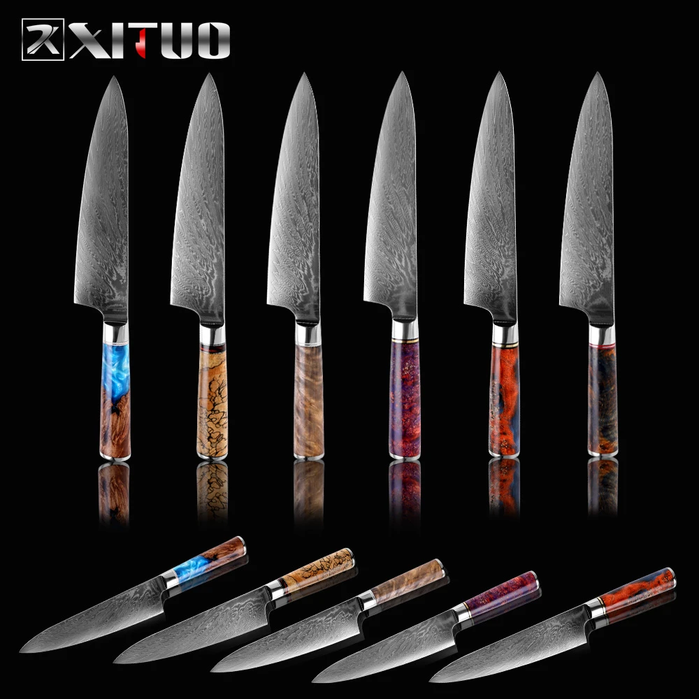 Xituo Chef Knife Damascus Vg10 Steel Professional Japanese Kitchen Knife Sharp Cut Cleaver Slicing Knives Stable Wooden Handle Buy Kitchen Chef Knife Handmade Knife Fruit Knife Stainless Steel Cooking Tools And