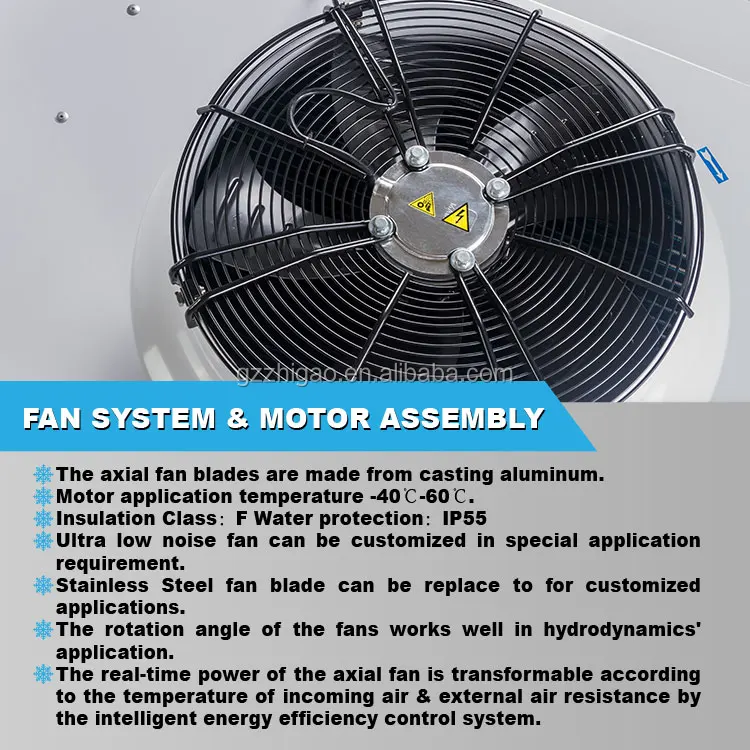 52.6KW Outdoor Installation VTYPE Fan 500mm Two Fan Air Cooled