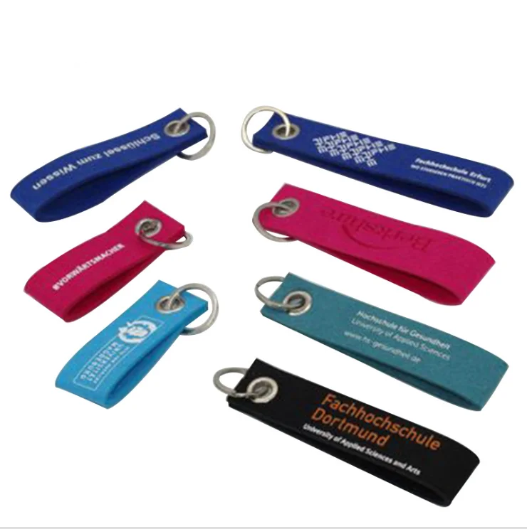 Multifunctional key ring chain set with colourful felt pendants