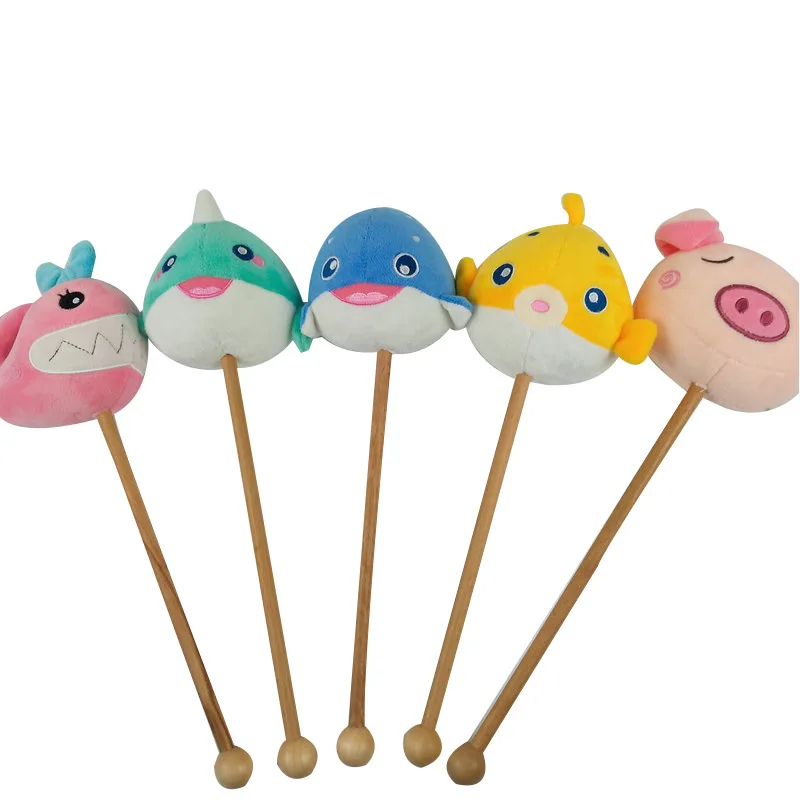 Cute Cartoon Plush Toy Knock Back Stick Massage Stick Diy Promotion