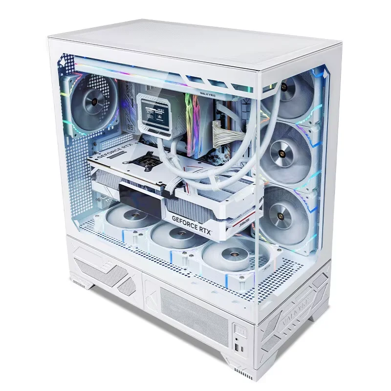 Valkyrie VK03 Lite White ATX Mid Tower PC Case – Supports 360