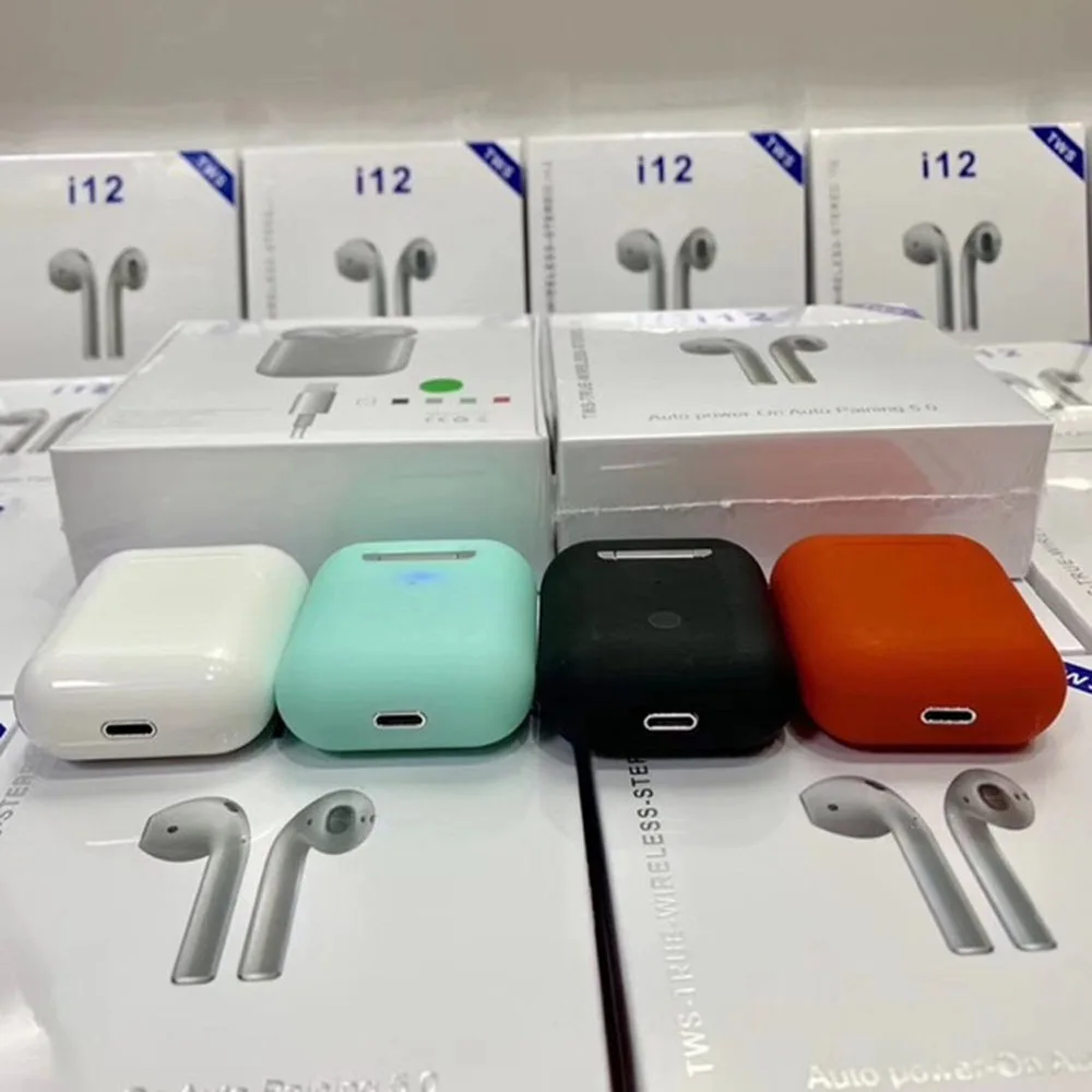 2019 Amazon top seller I10 I12 TWS V5.0 sport Bluetooth earphones earbud i12 with Double earphone magnetic charging box - ANKUX.COM