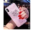 New arrival Luxury leather Croco printing fuzzy ball bracelet mobile phone case for universal version phone
