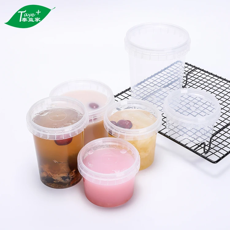365 Disposable Plastic Hot Soup Bowl Round Transparent Take Out Storage