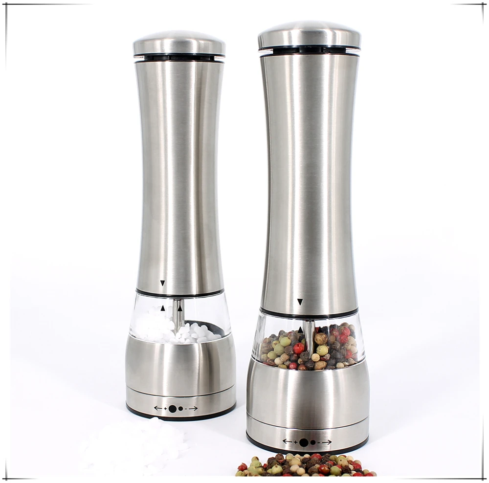 Electric Salt Pepper Grinder Mill Set With Led Light Amazon Hot Buy