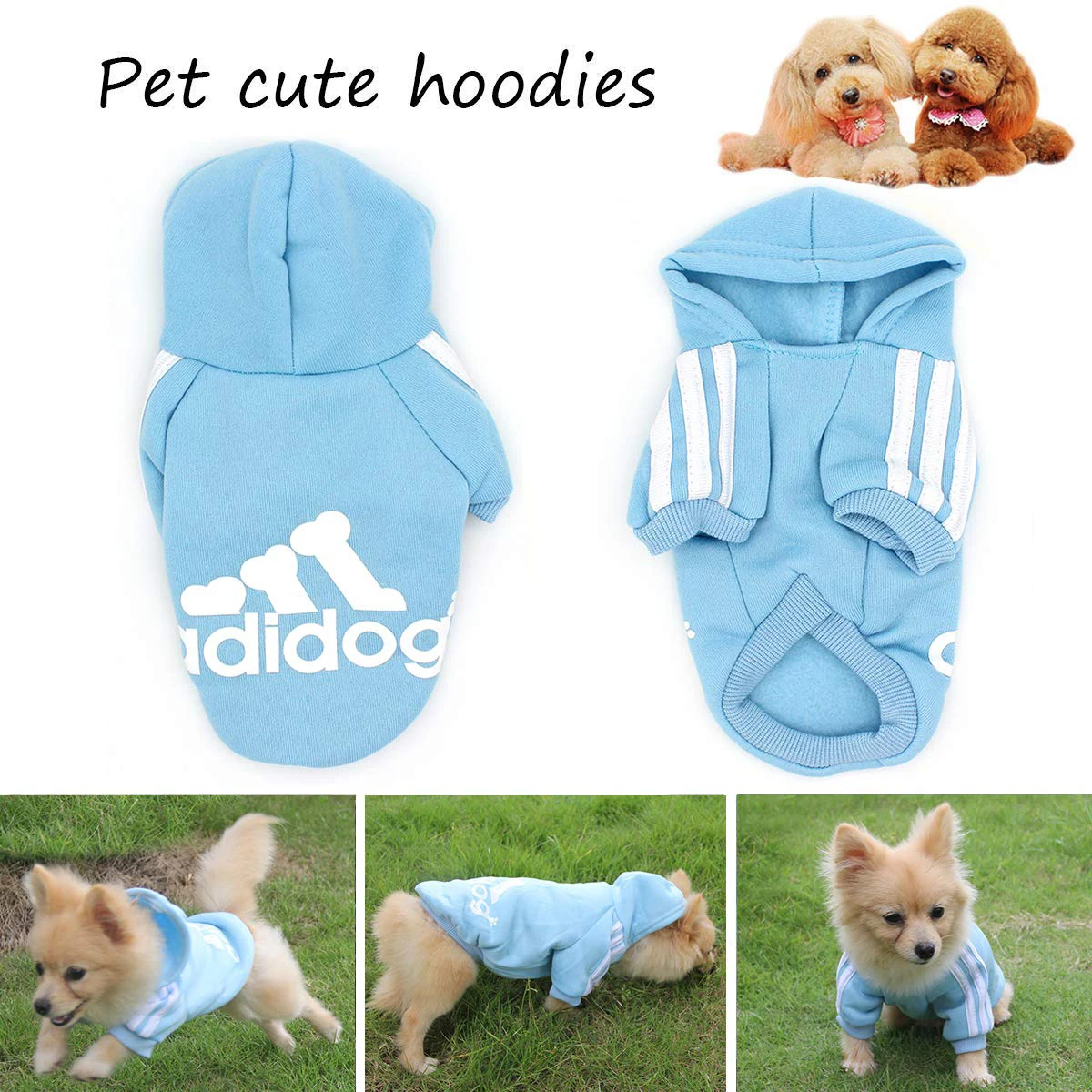 Dog Clothes Winter Pet Clothing Chihuahua Ropa Perro French Bulldog Coat Shirt Solid Sweatshirt For Dogs Pets Costume