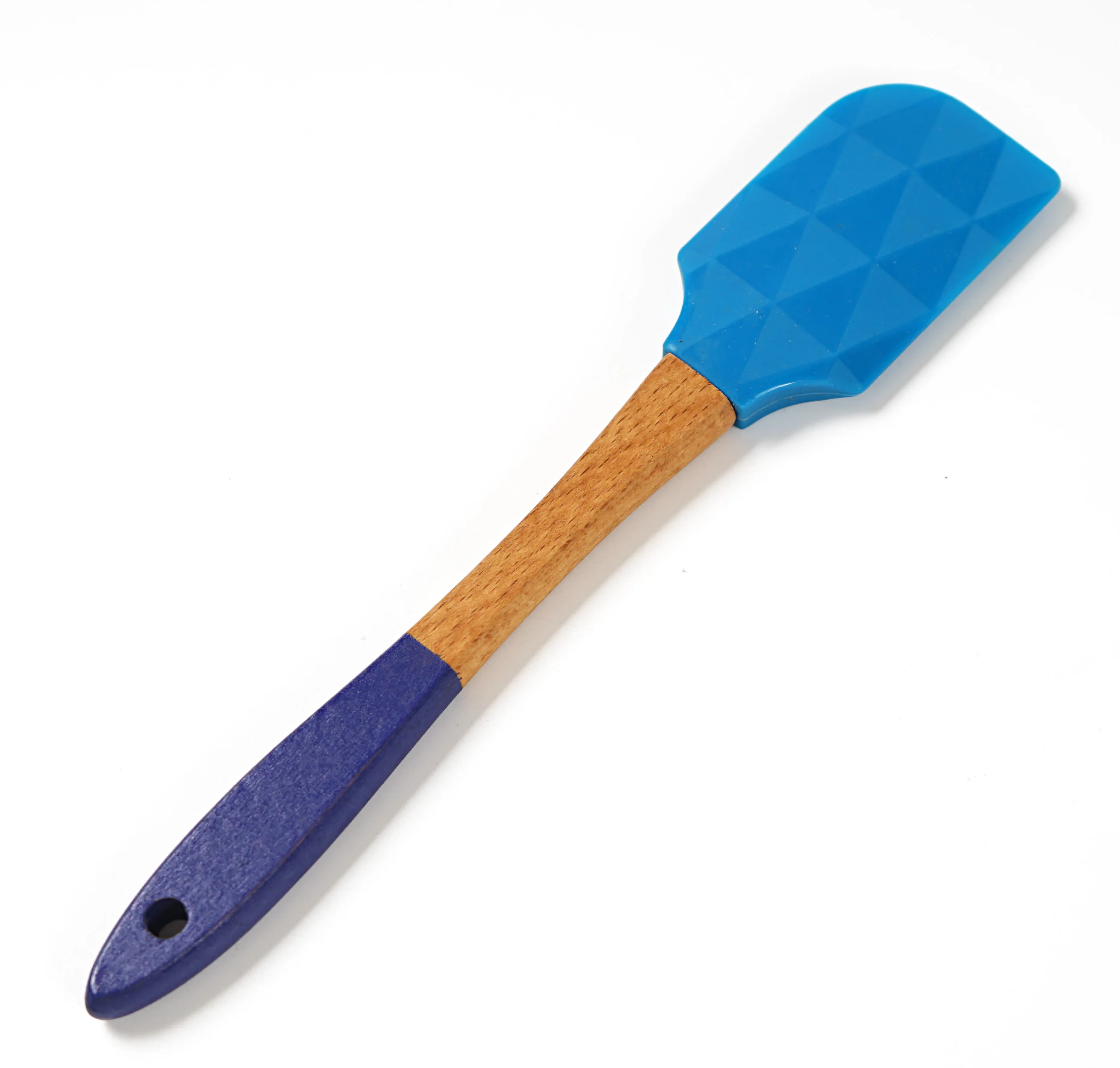 Set Of 2 Piece Food Grade Baking Spatula Set Wood Handle Diamond